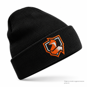 Czapka zimowa beanie z haftem herbu Lisy Białystok dla dorosłych